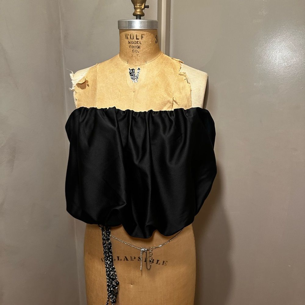 Elegant Black Strapless Top